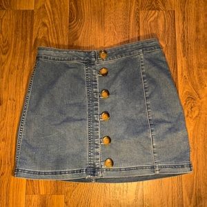Free People Denim Miniskirt